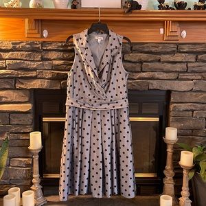 Silver and black T-Length dress